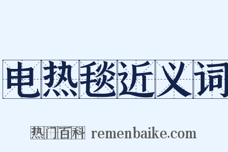 电热毯近义词是什么意思的图片